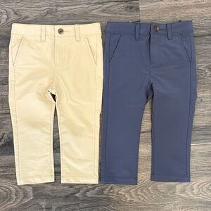 Cat & Jack khaki and blue toddler boy Pants 18 months quick dry chino pants